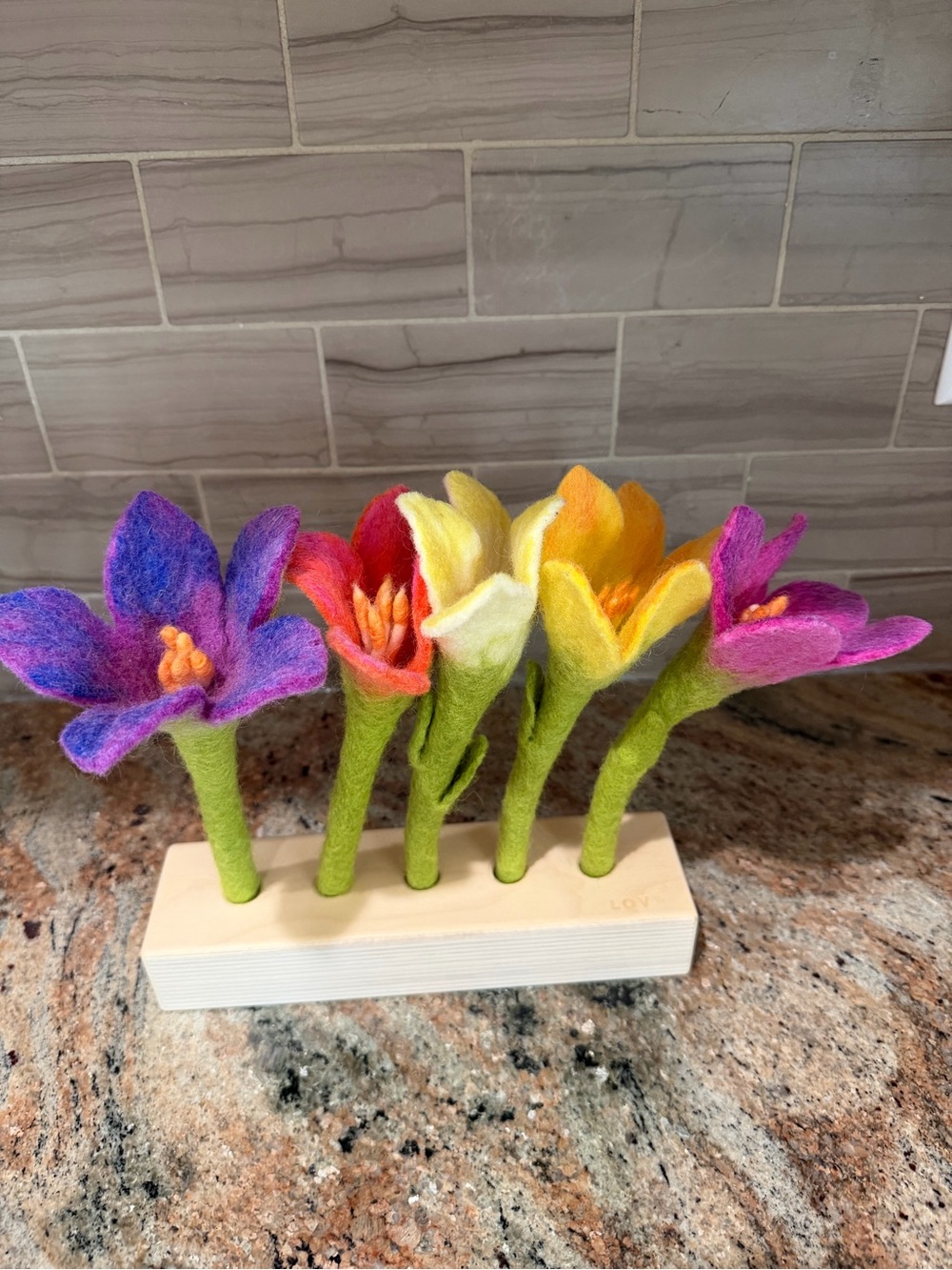 Lovevery Felt Flowers in a Row Toy